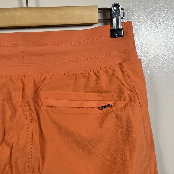Athleta Trekkie North Crop Jogger Pants Size 4 Orange Travel Hiking Athletic - Picture 8 of 11